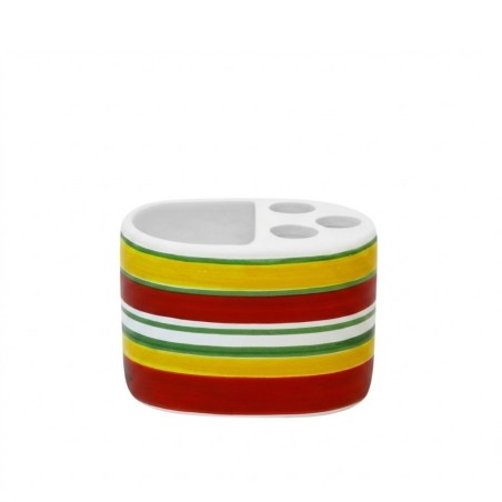 Handmade ceramic sicilian Toothbrush Holder de simone pottery Procida Handmade ceramic sicilian Toothbrush Holder de simone pottery Procida